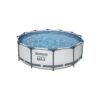 Pileta estructural redonda Bestway 56420 con capacidad de 10250 litros de 3.66m de diámetro gris