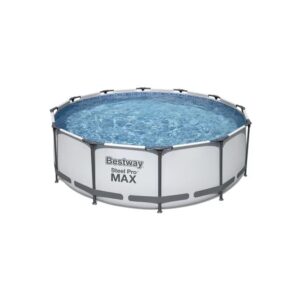 Pileta estructural redonda Bestway 56420 con capacidad de 10250 litros de 3.66m de diámetro gris