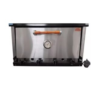 Horno Pizzero Pastelero Tecno 6 Moldes Acero Inox. Premium