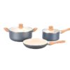 Set Olla Sarten Batería Cerámica Hudson Antiadherente
