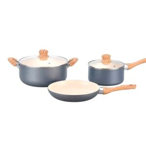 Set Olla Sarten Batería Cerámica Hudson Antiadherente